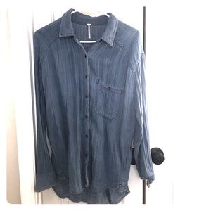 Free People chambray button up